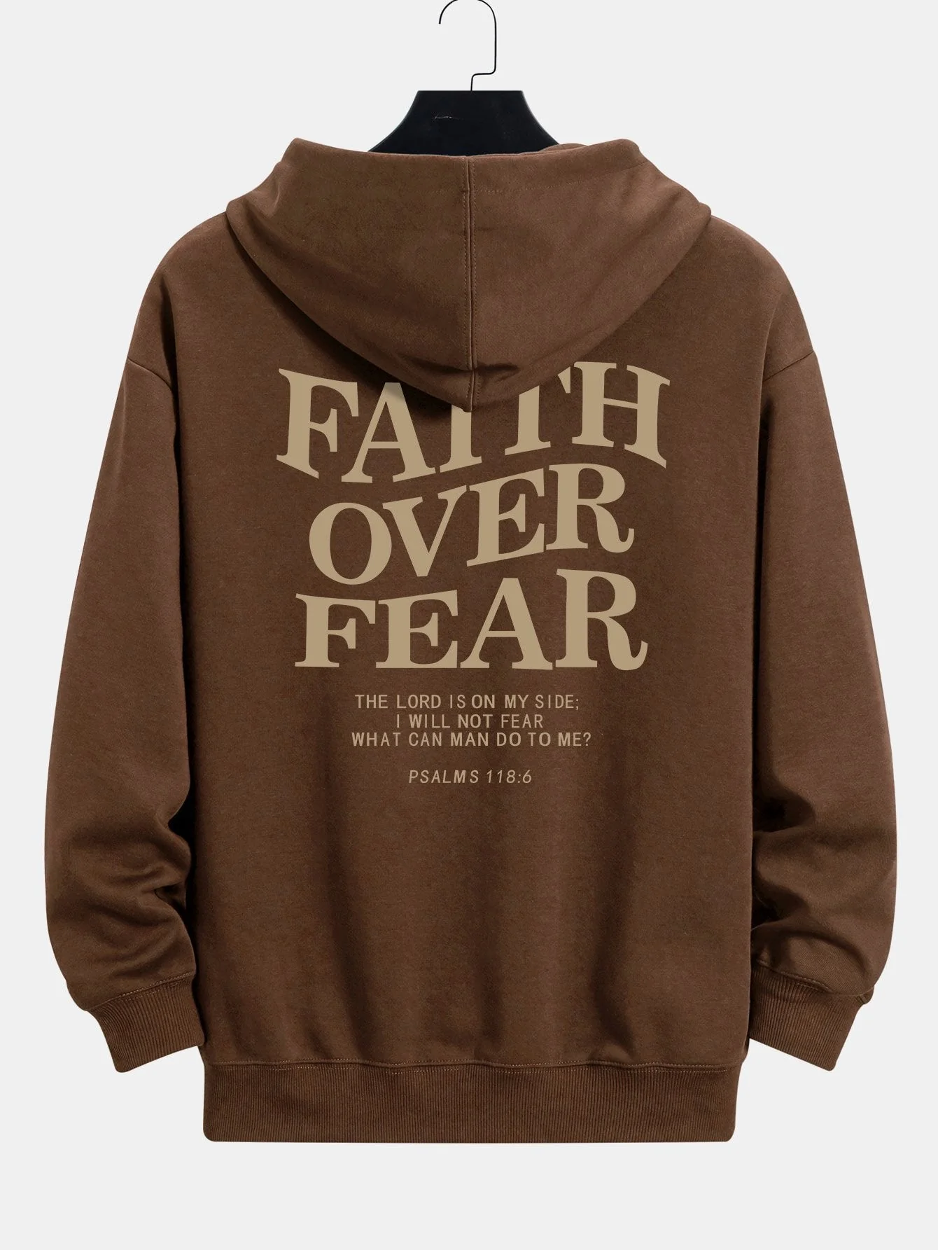 Bruno | Faith Over Fear Print Relax Fit Hoodie - Image 12