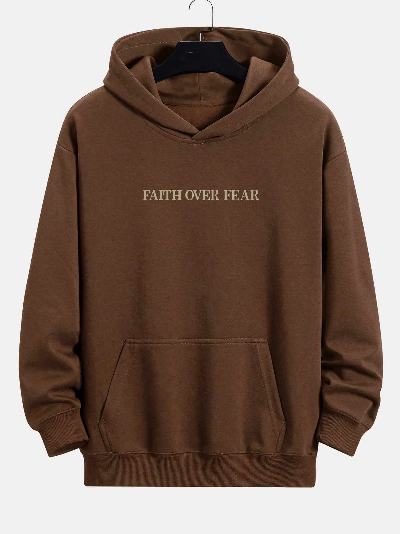 Bruno | Faith Over Fear Print Relax Fit Hoodie - Image 13