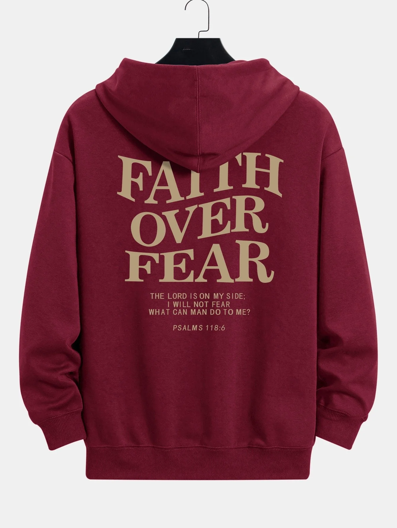 Bruno | Faith Over Fear Print Relax Fit Hoodie - Image 18