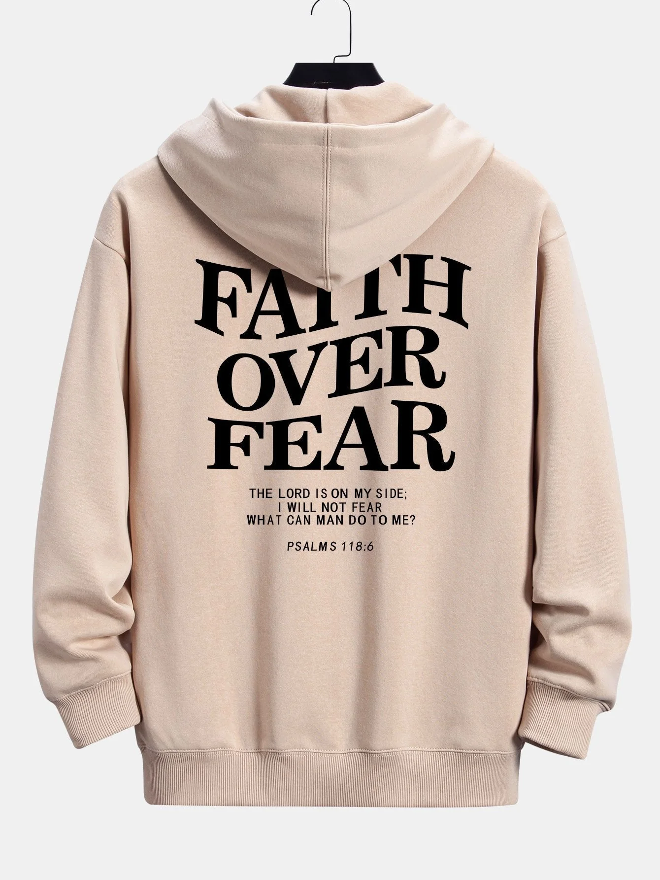 Bruno | Faith Over Fear Print Relax Fit Hoodie - Image 5