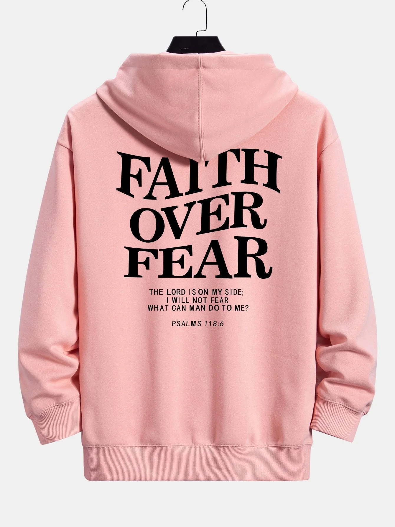 Bruno | Faith Over Fear Print Relax Fit Hoodie - Image 7