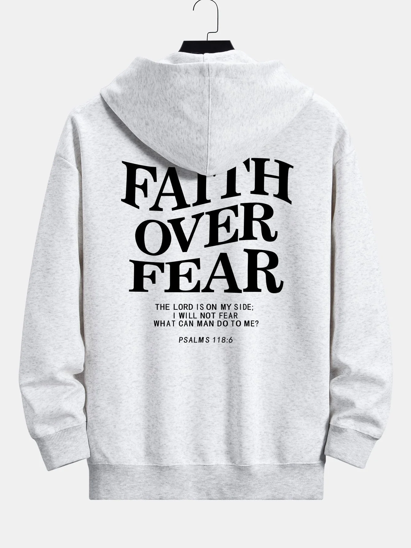 Bruno | Faith Over Fear Print Relax Fit Hoodie - Image 9