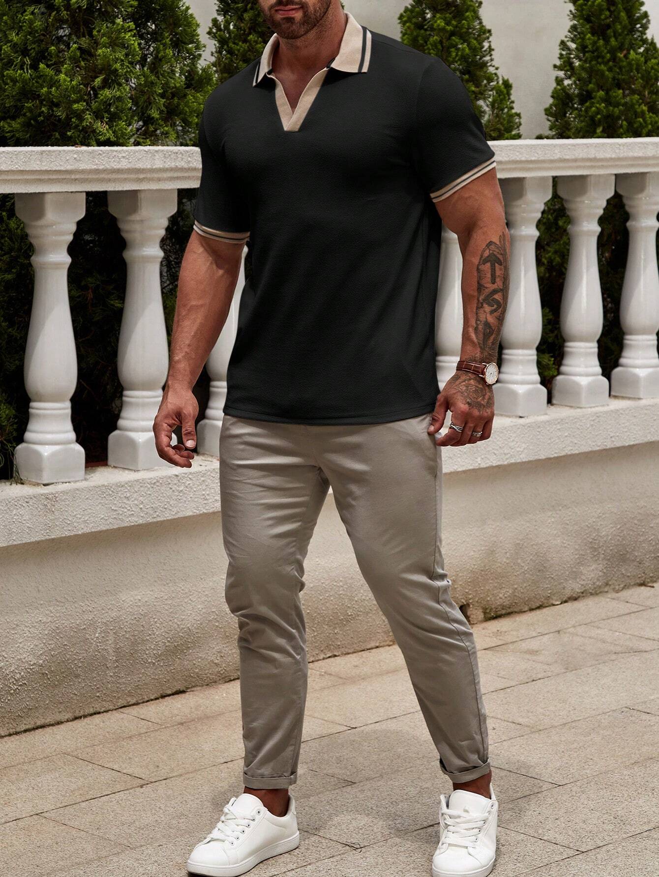Brynmor® | Polo Shirt With Contrast Trim For Men - Image 2