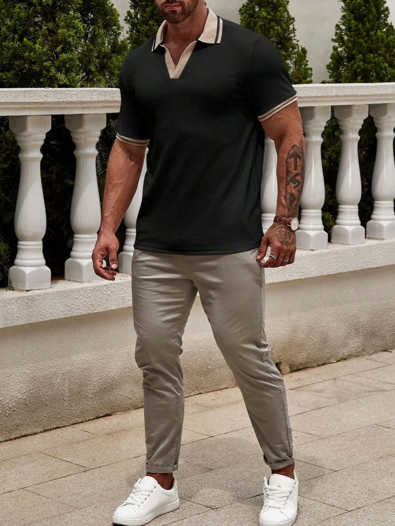 Brynmor® | Polo Shirt With Contrast Trim For Men - Image 7