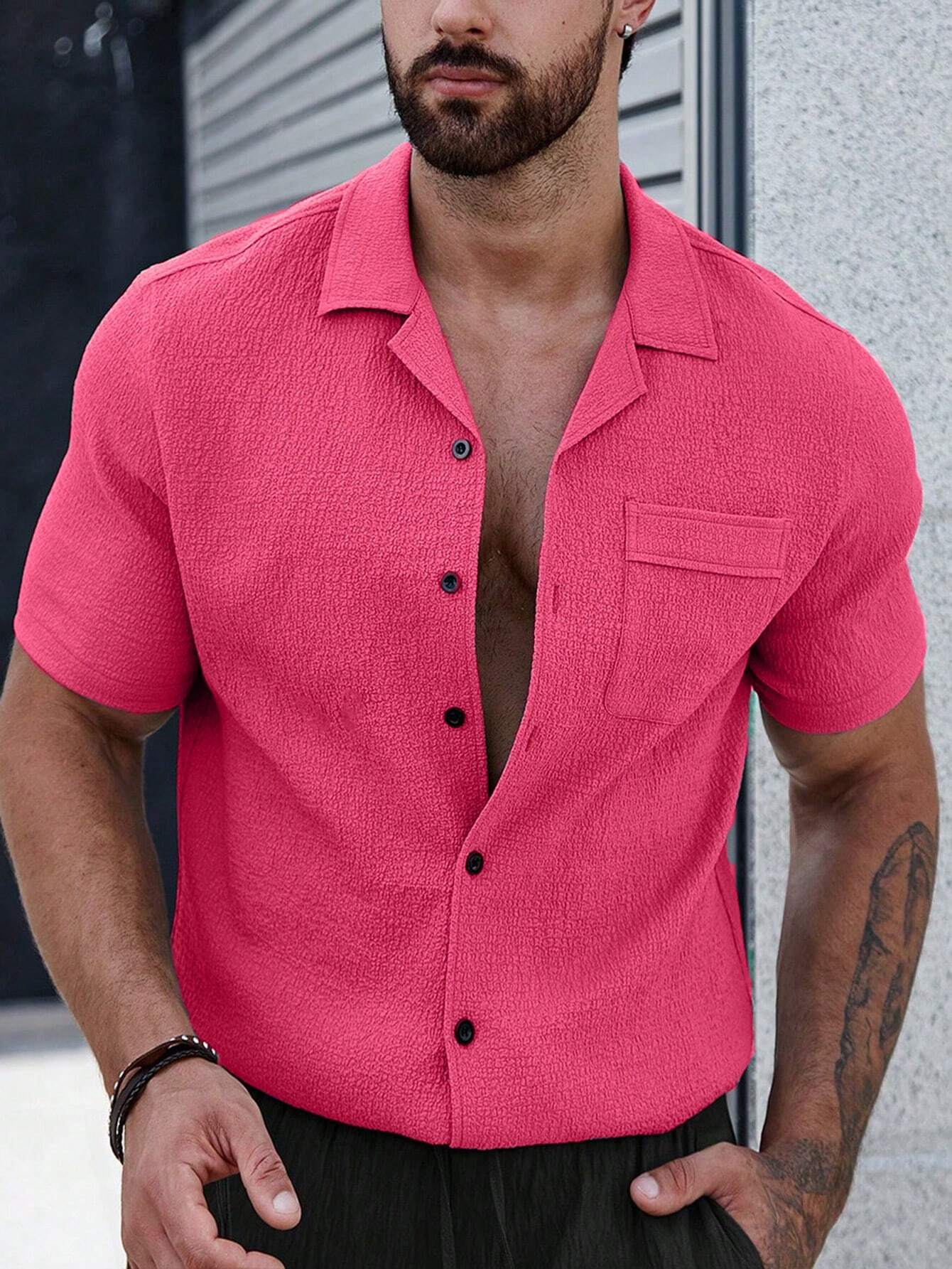 Burke® | Men's shirt with plain buttons and patch pockets - Image 10
