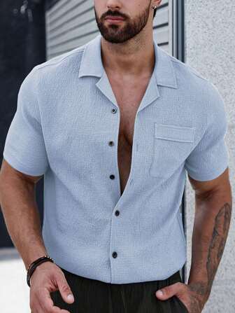 Burke® | Men's shirt with plain buttons and patch pockets - Image 14