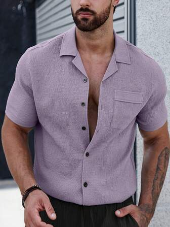 Burke® | Men's shirt with plain buttons and patch pockets - Image 17