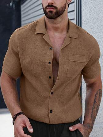 Burke® | Men's shirt with plain buttons and patch pockets - Image 2