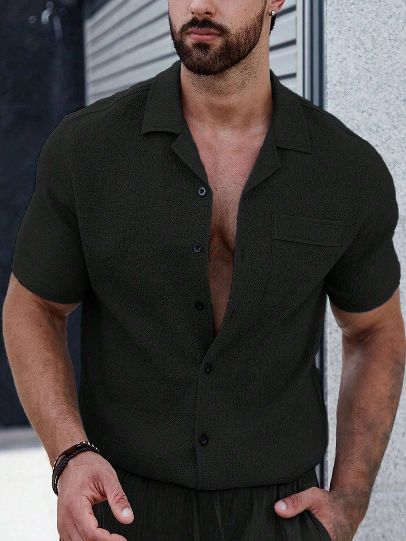 Burke® | Men's shirt with plain buttons and patch pockets - Image 3