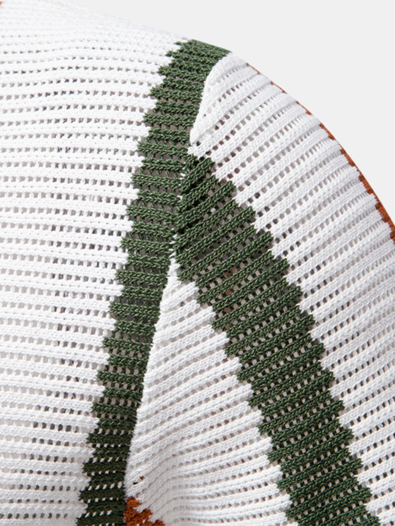 Byron® | Stripe Knit V Neck Polo Shirt - Image 9