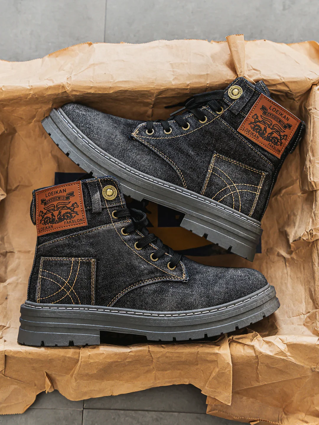 Byron | Stylish denim boots - Image 2