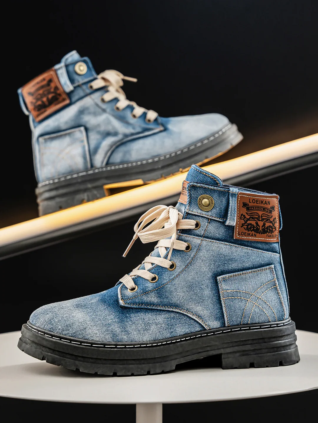 Byron | Stylish denim boots - Image 3