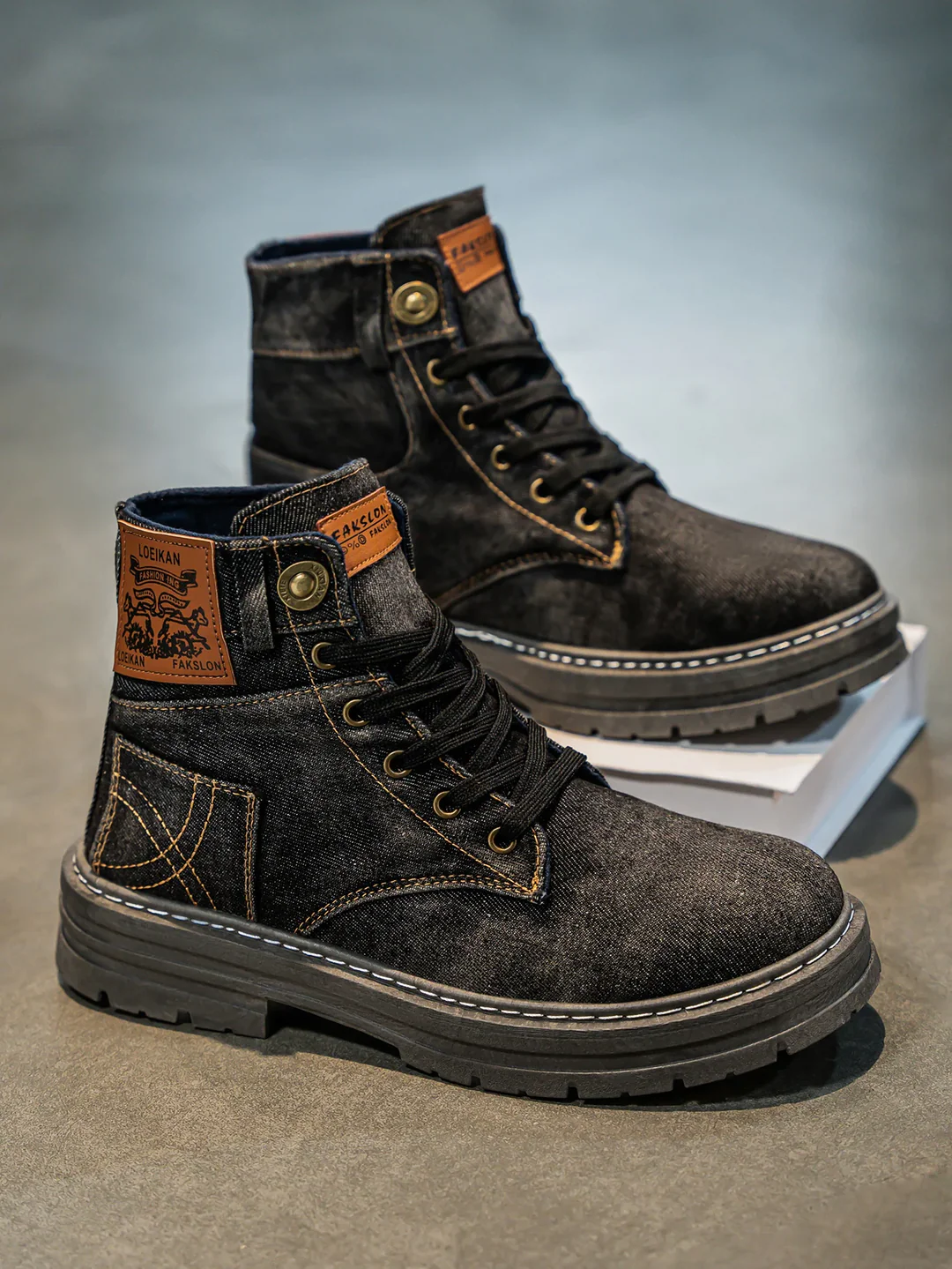 Byron | Stylish denim boots - Image 6