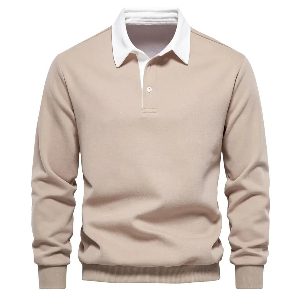 Caden® | Premium Cotton Sweater With Collar - Image 2