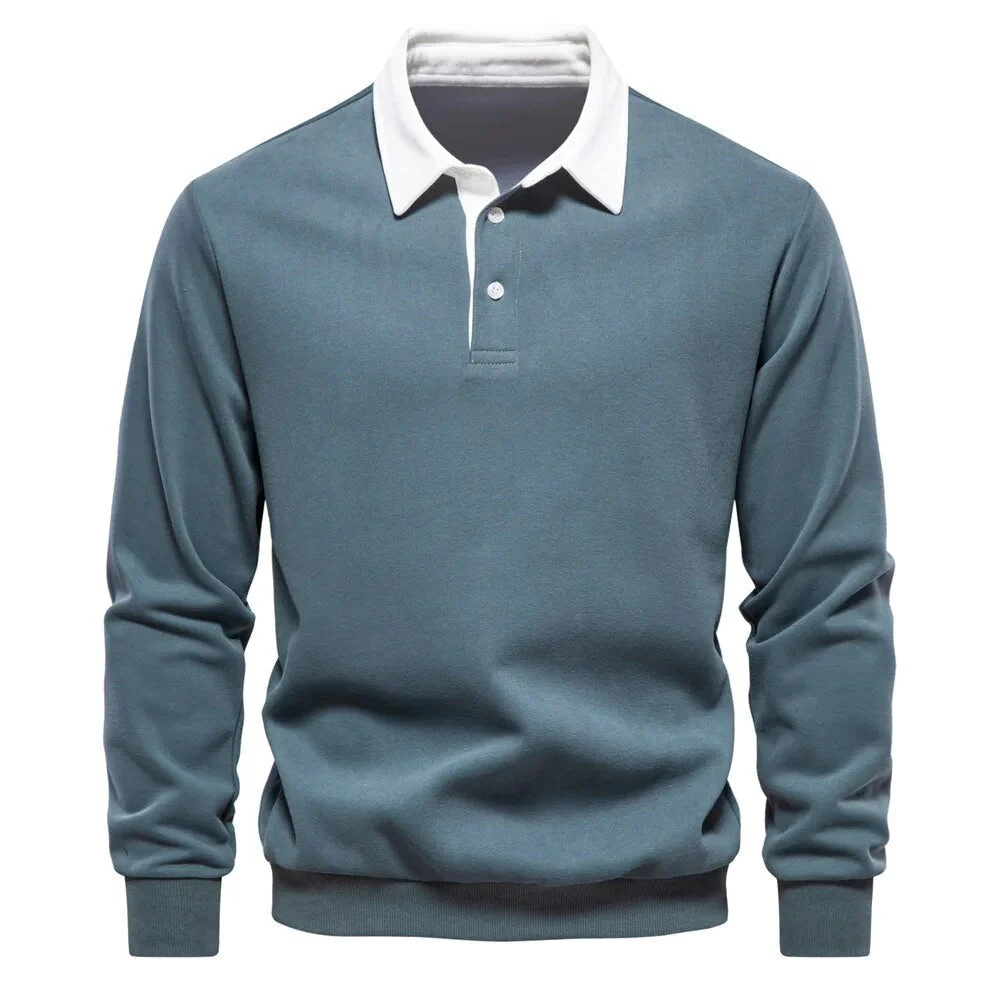 Caden® | Premium Cotton Sweater With Collar - Image 3