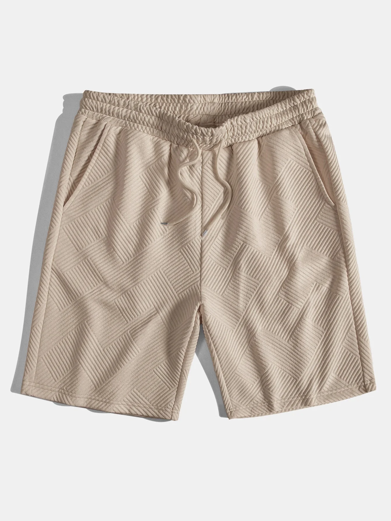 Caesar | Striped Jacquard Drawstring Shorts - Image 3