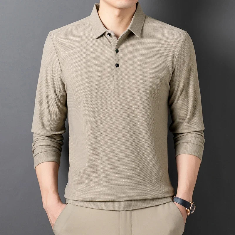 Caius® | Comfortable polo with long sleeves - Image 2