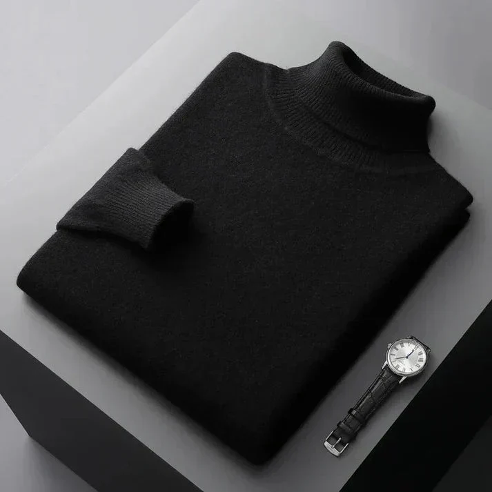 Caius | Soft cashmere turtleneck sweater - Image 2