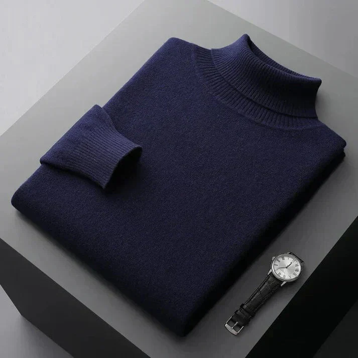 Caius | Soft cashmere turtleneck sweater - Image 3