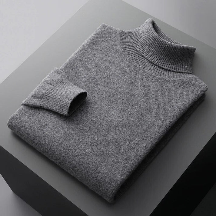 Caius | Soft cashmere turtleneck sweater - Image 4
