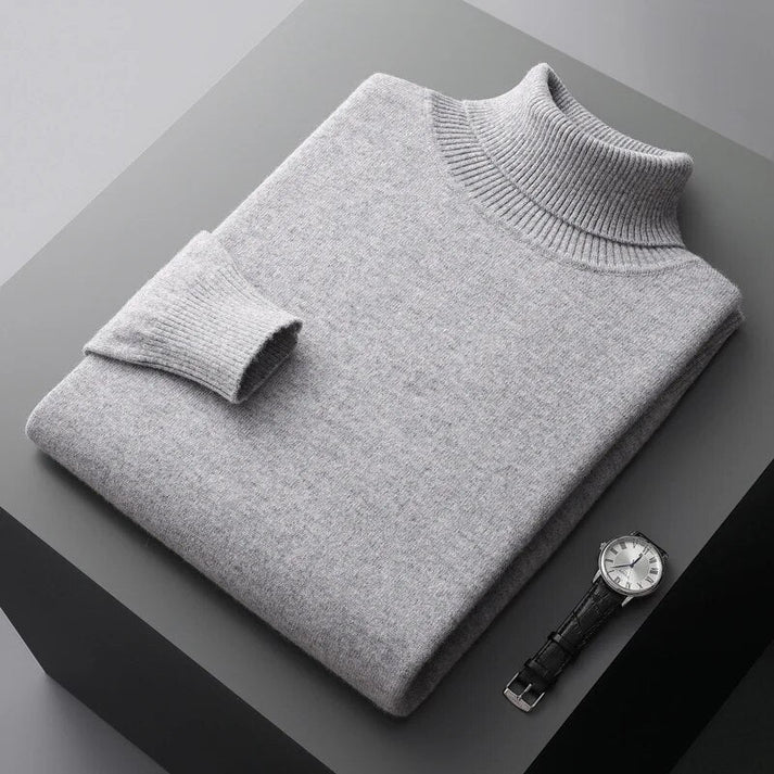 Caius | Soft cashmere turtleneck sweater - Image 6