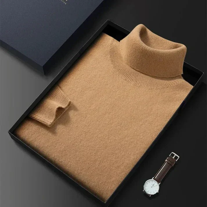 Caius | Soft cashmere turtleneck sweater - Image 7