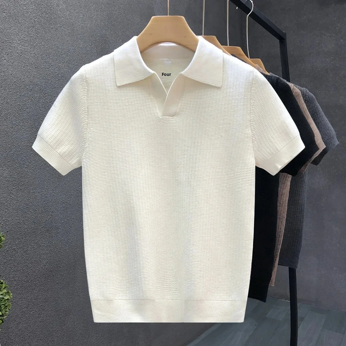Caleb | Breathable Knitted Polo Shirt - Image 2