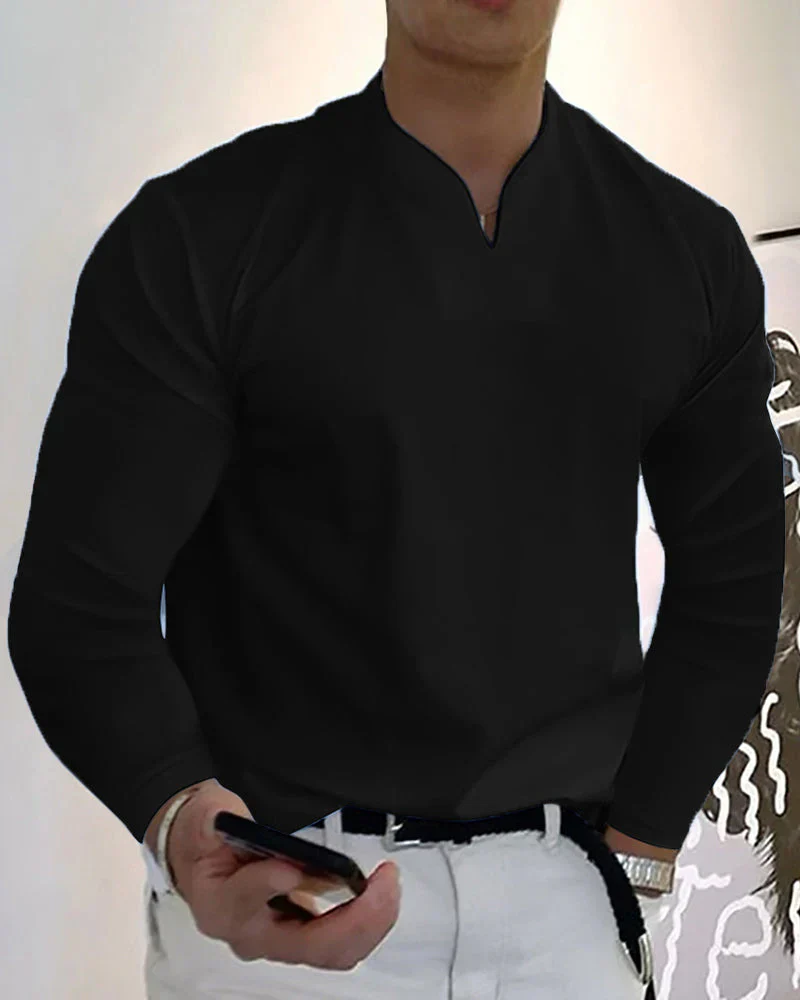 Cameron® | Solid Color Long Sleeve Shirt - Image 2
