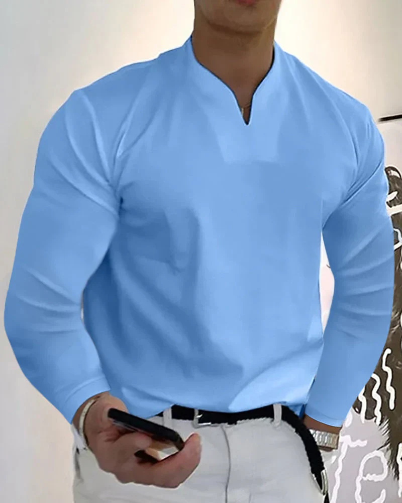 Cameron® | Solid Color Long Sleeve Shirt - Image 3