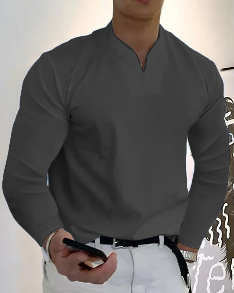 Cameron® | Solid Color Long Sleeve Shirt - Image 4
