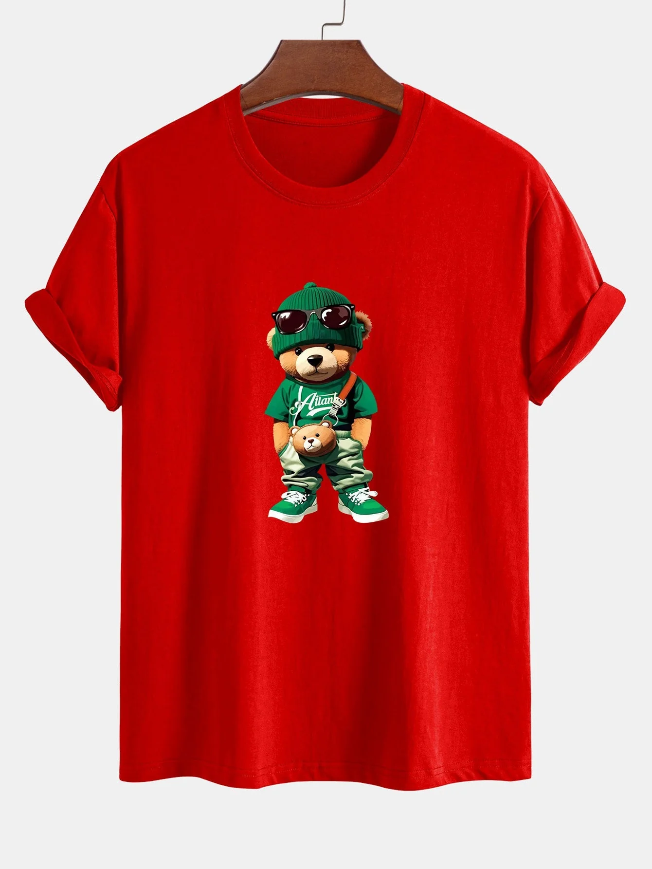 Cándido® | Trendy Bear Print Cotton T-Shirt - Image 10