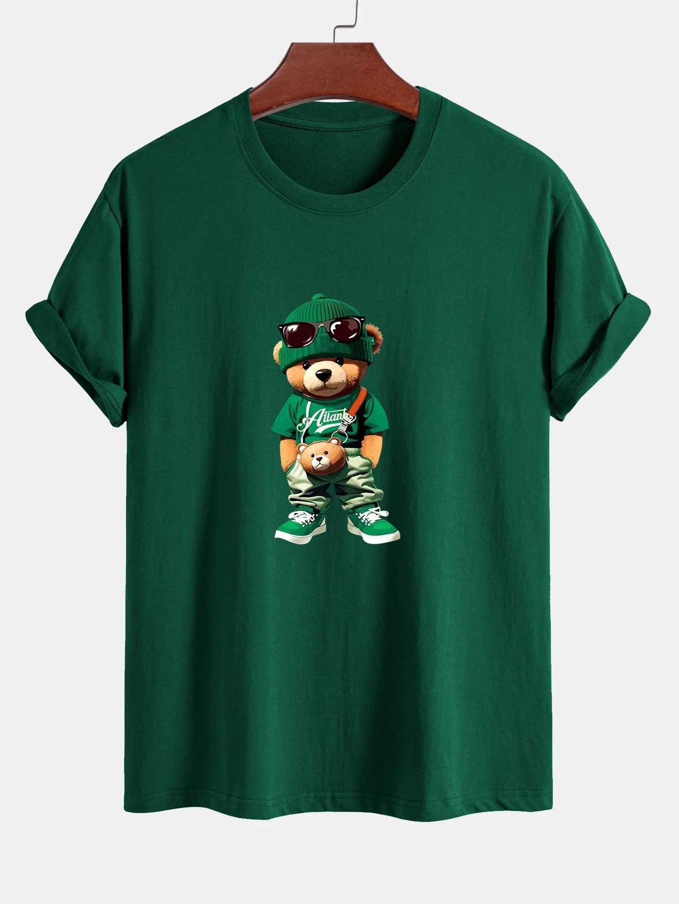 Cándido® | Trendy Bear Print Cotton T-Shirt - Image 11