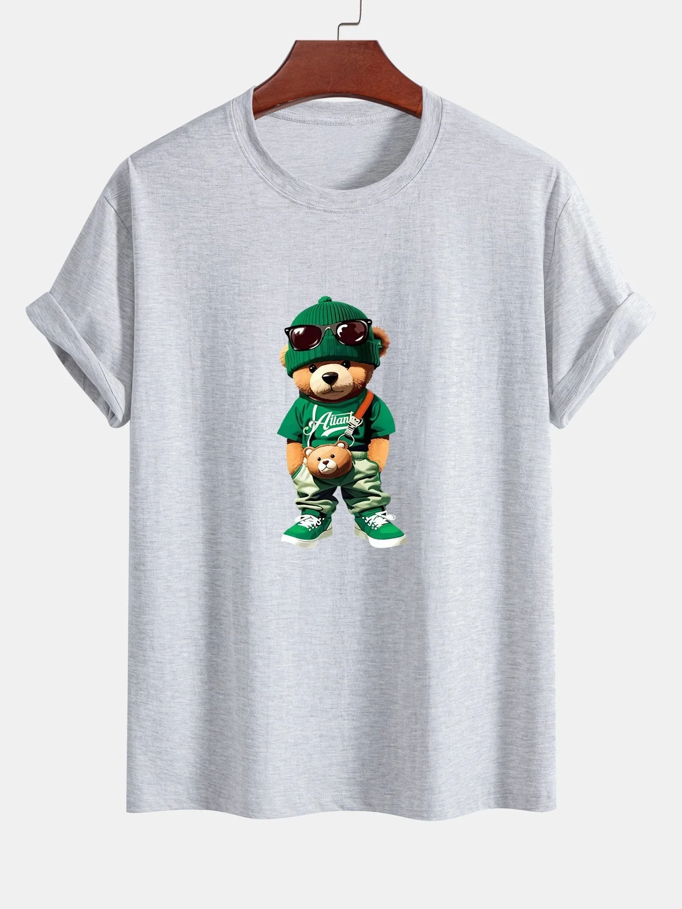 Cándido® | Trendy Bear Print Cotton T-Shirt - Image 13