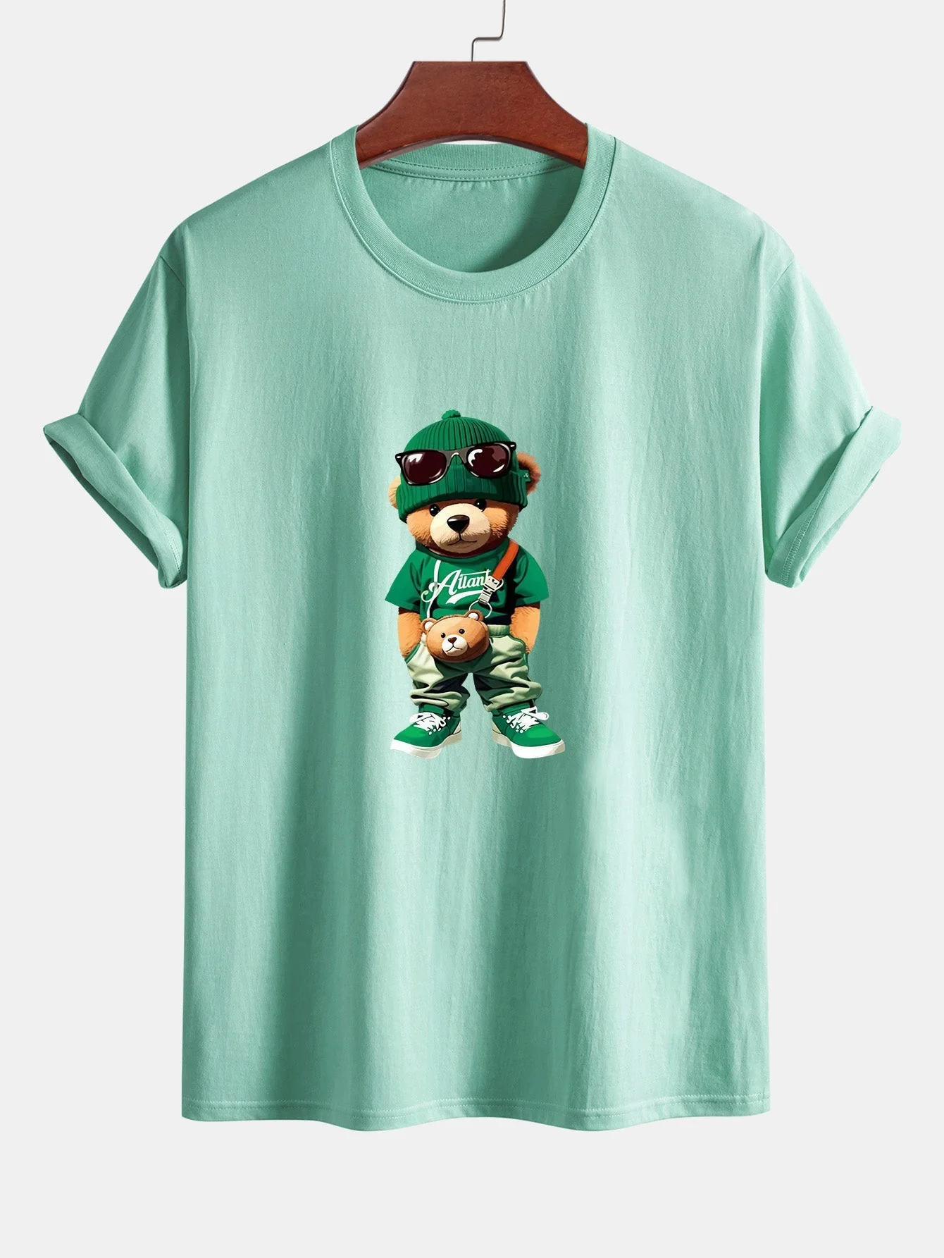 Cándido® | Trendy Bear Print Cotton T-Shirt - Image 14