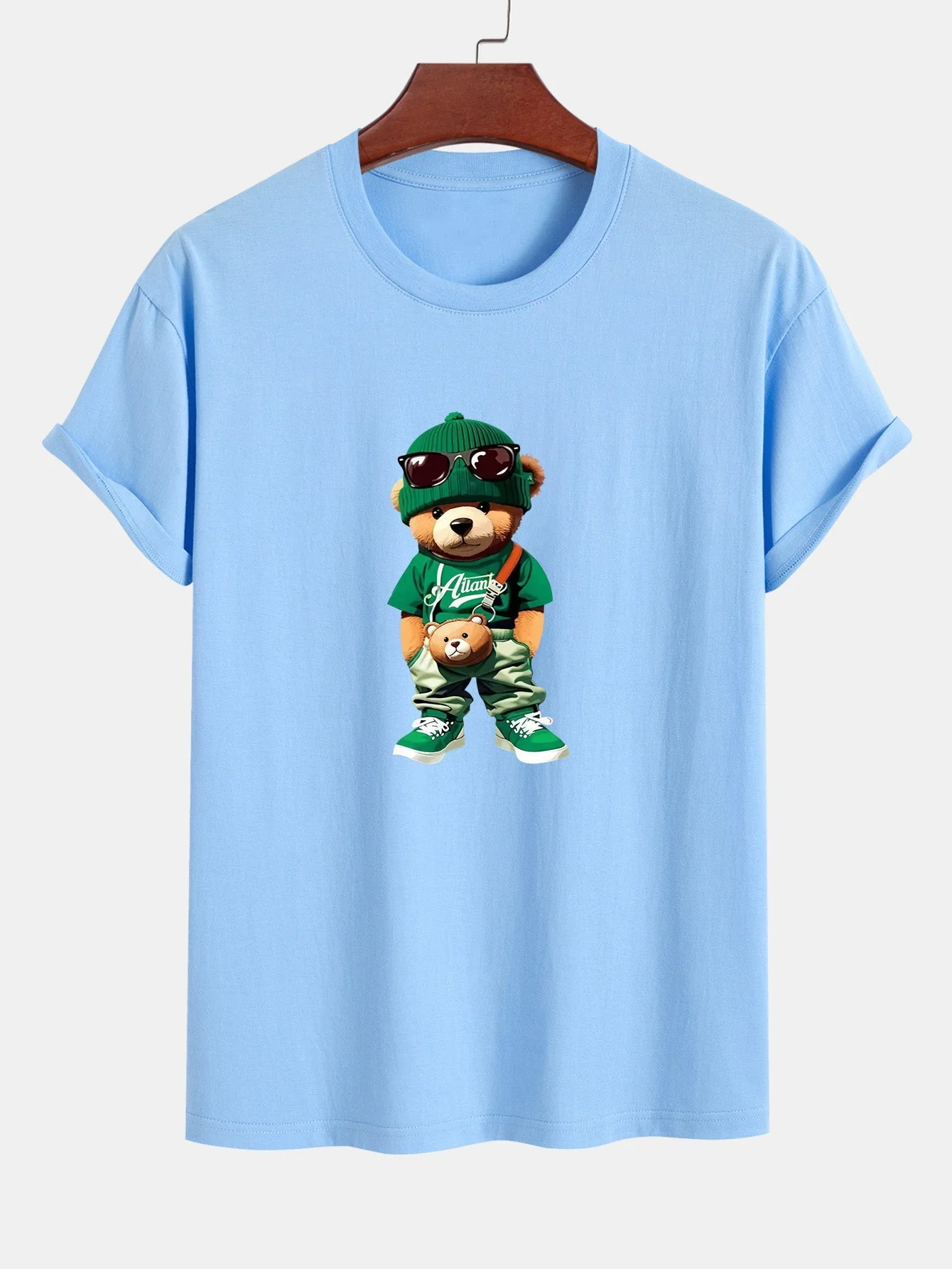 Cándido® | Trendy Bear Print Cotton T-Shirt - Image 15