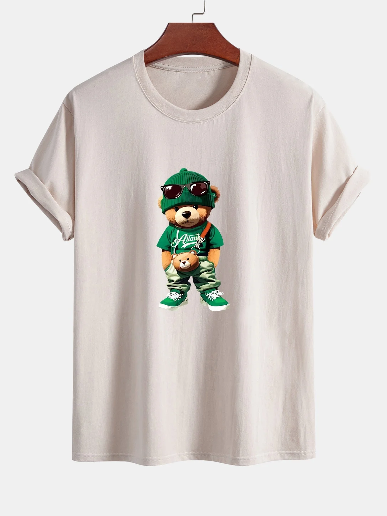 Cándido® | Trendy Bear Print Cotton T-Shirt - Image 3