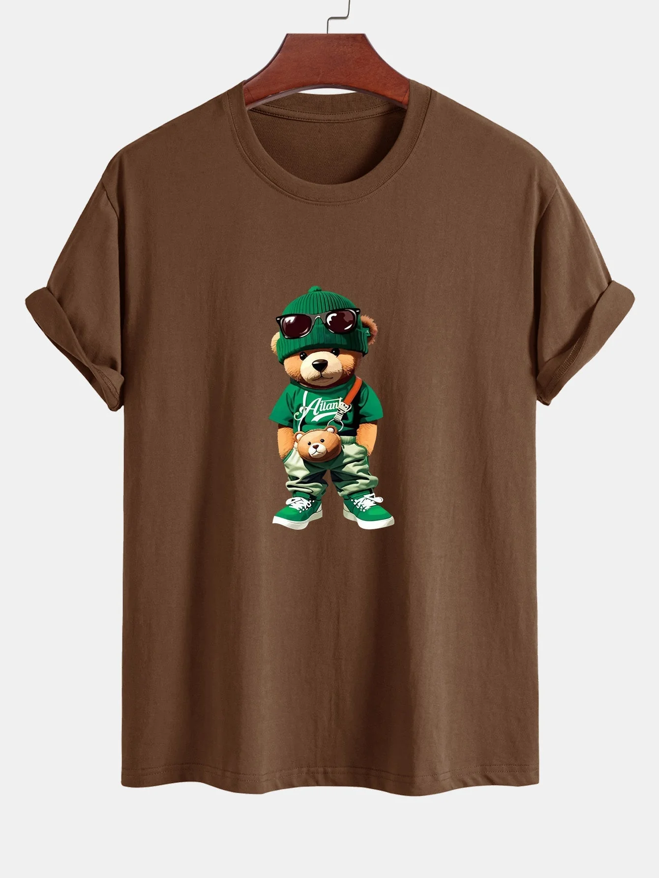 Cándido® | Trendy Bear Print Cotton T-Shirt - Image 4