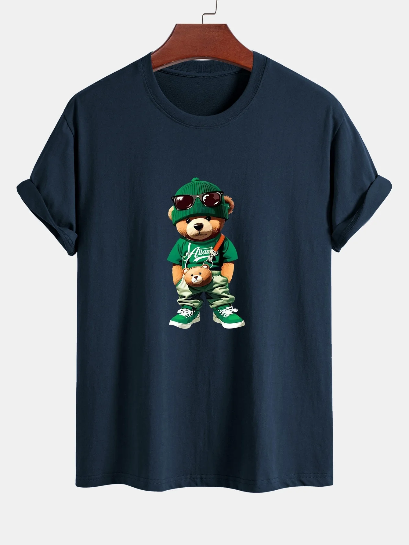 Cándido® | Trendy Bear Print Cotton T-Shirt - Image 5