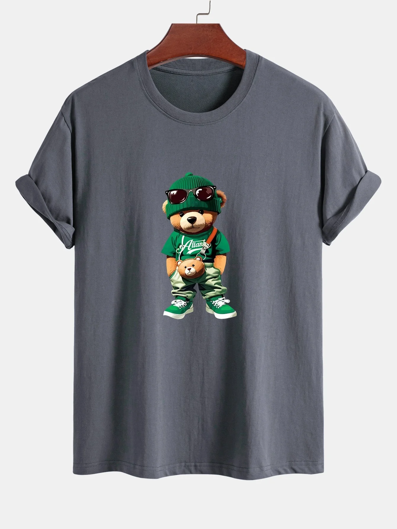 Cándido® | Trendy Bear Print Cotton T-Shirt - Image 7