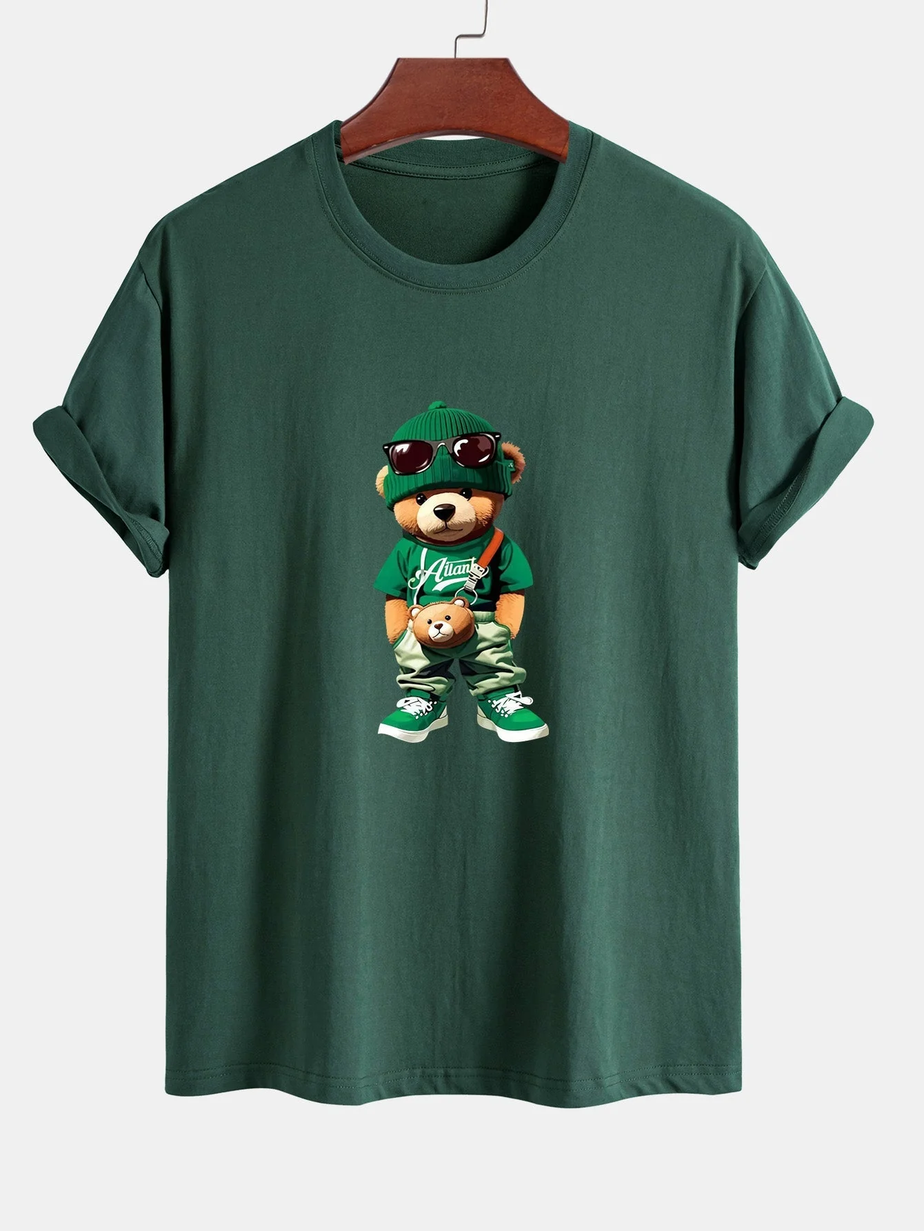 Cándido® | Trendy Bear Print Cotton T-Shirt - Image 8
