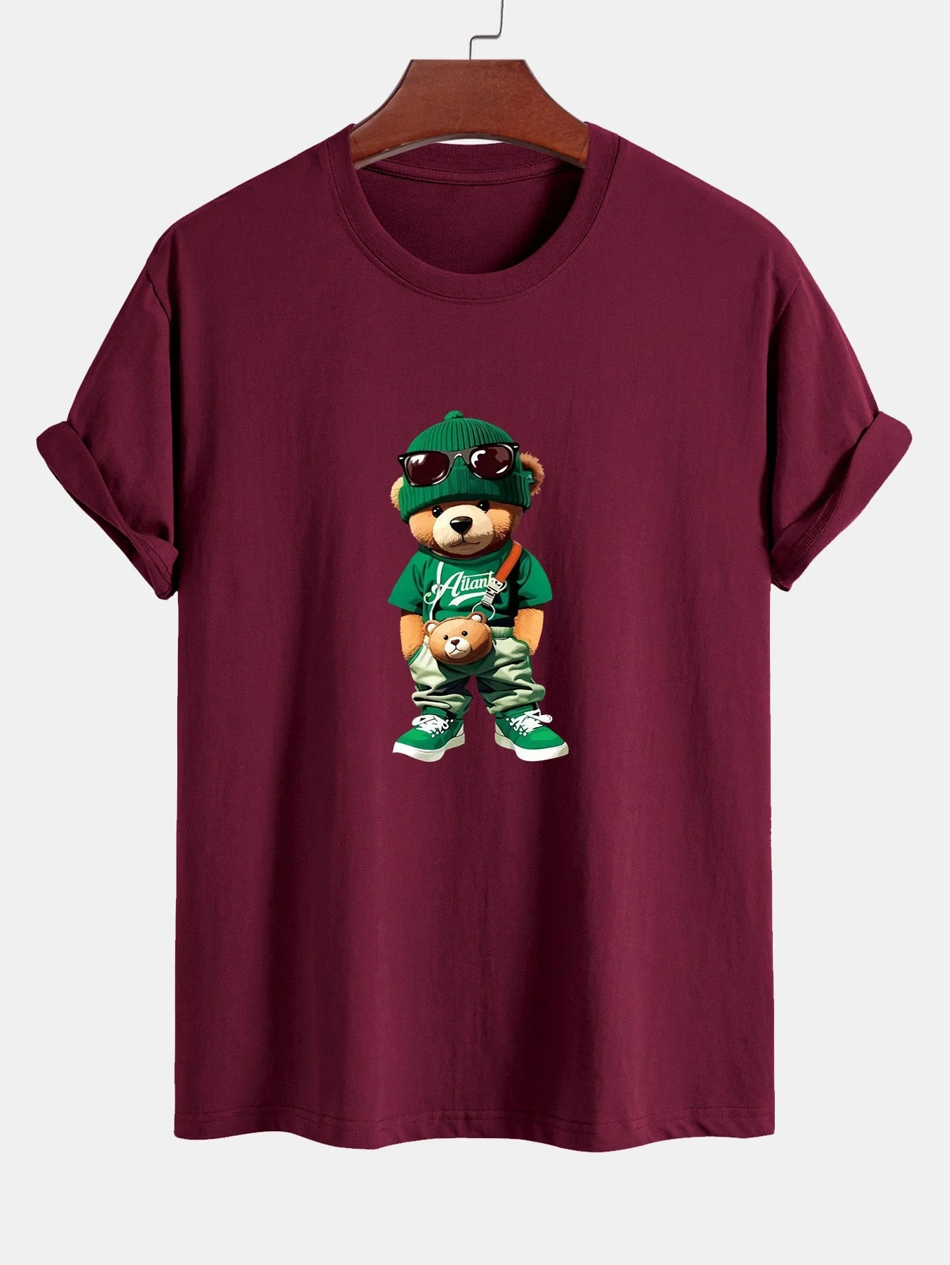 Cándido® | Trendy Bear Print Cotton T-Shirt - Image 9