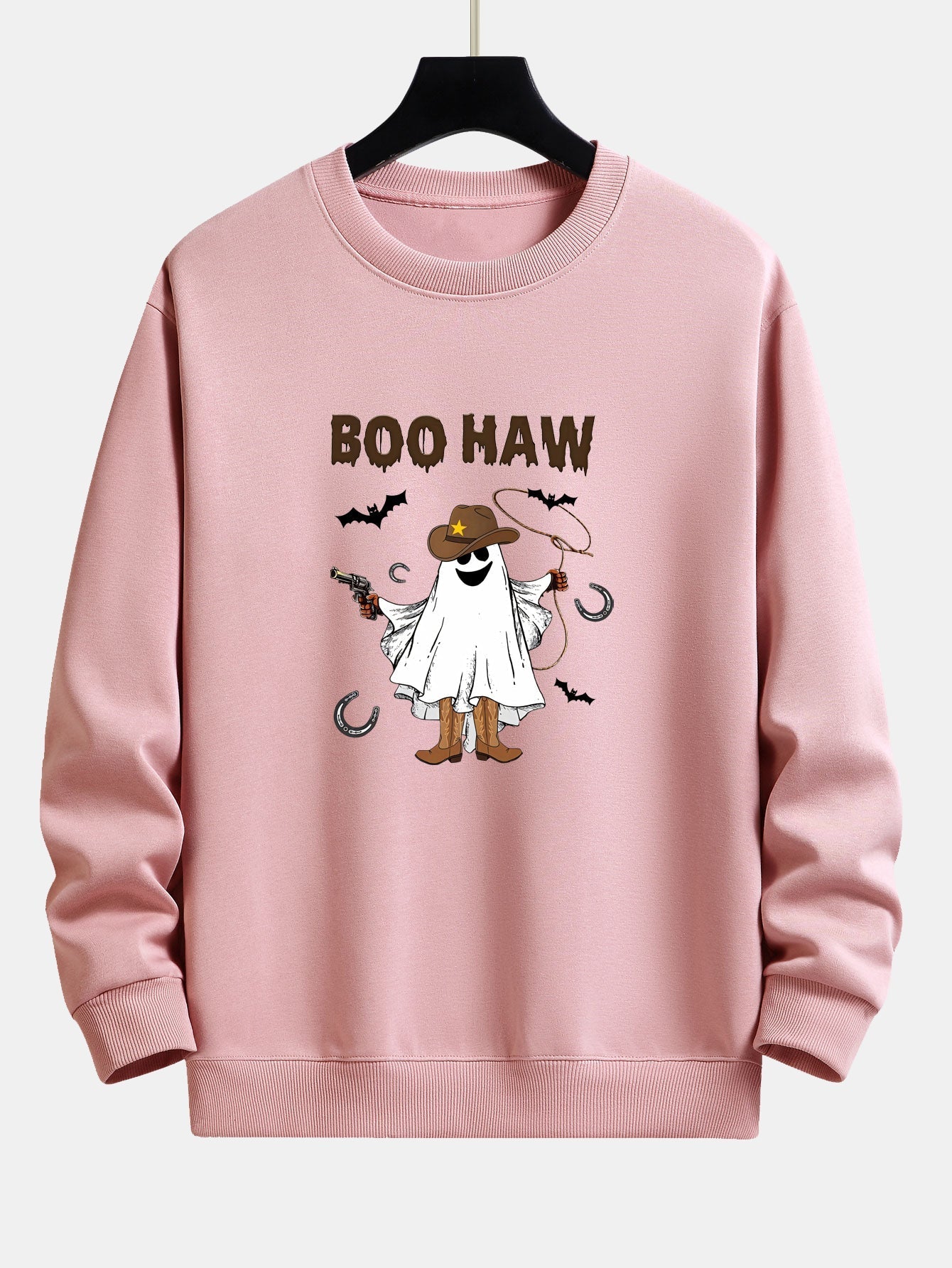 Canuto® | BOO HAW Cowboy Ghost Print Relax Fit Sweatshirt - Image 4