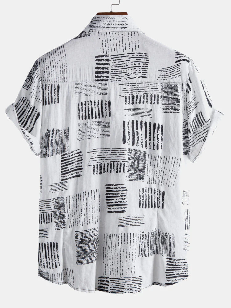 Carmelo® | Abstract Printing Lapel Shirts - Image 2