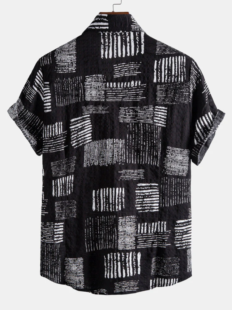 Carmelo® | Abstract Printing Lapel Shirts - Image 4