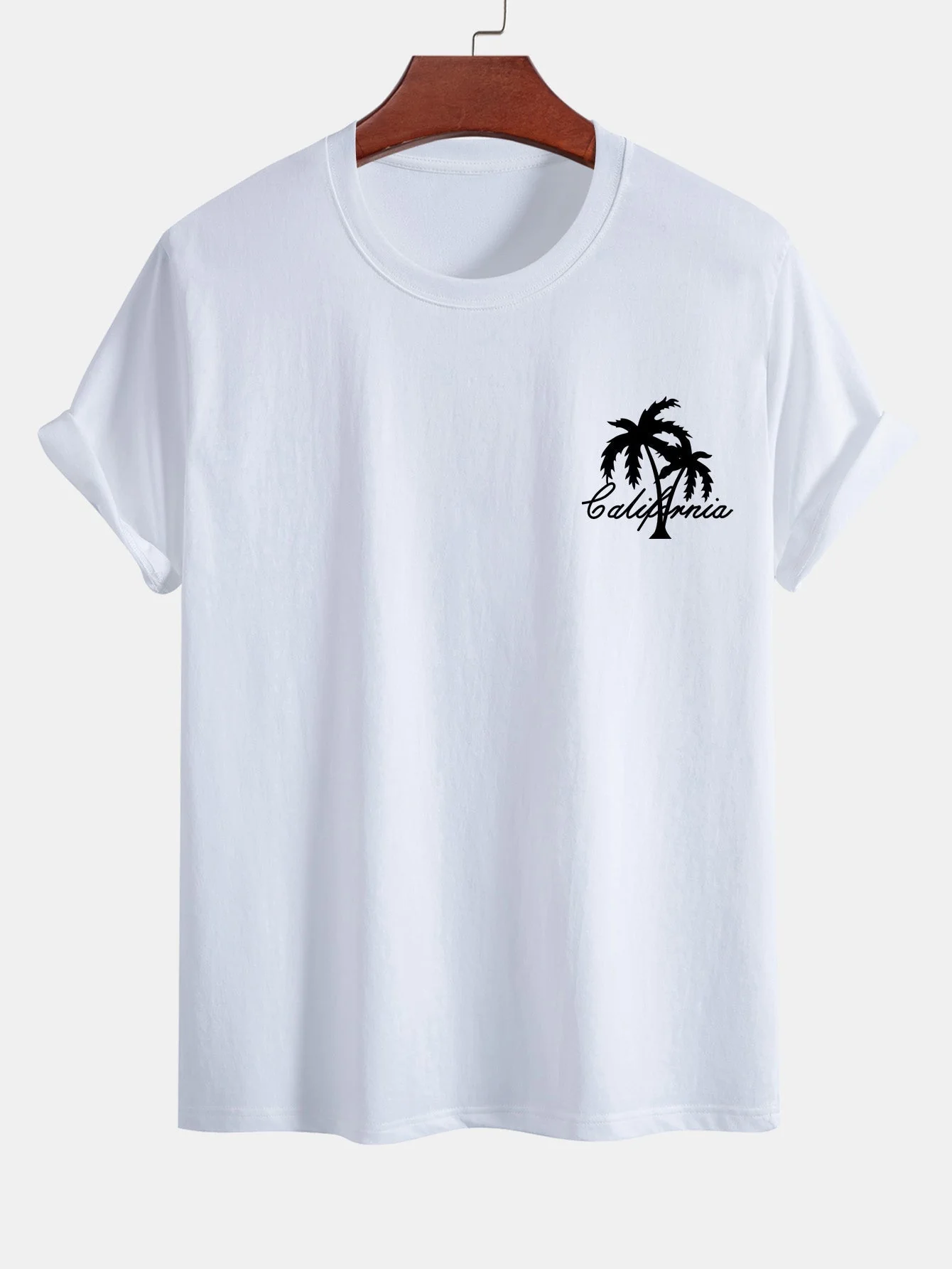 Carmelo® | California Palm Tree Print Cotton T-Shirt & Swim Shorts - Image 7
