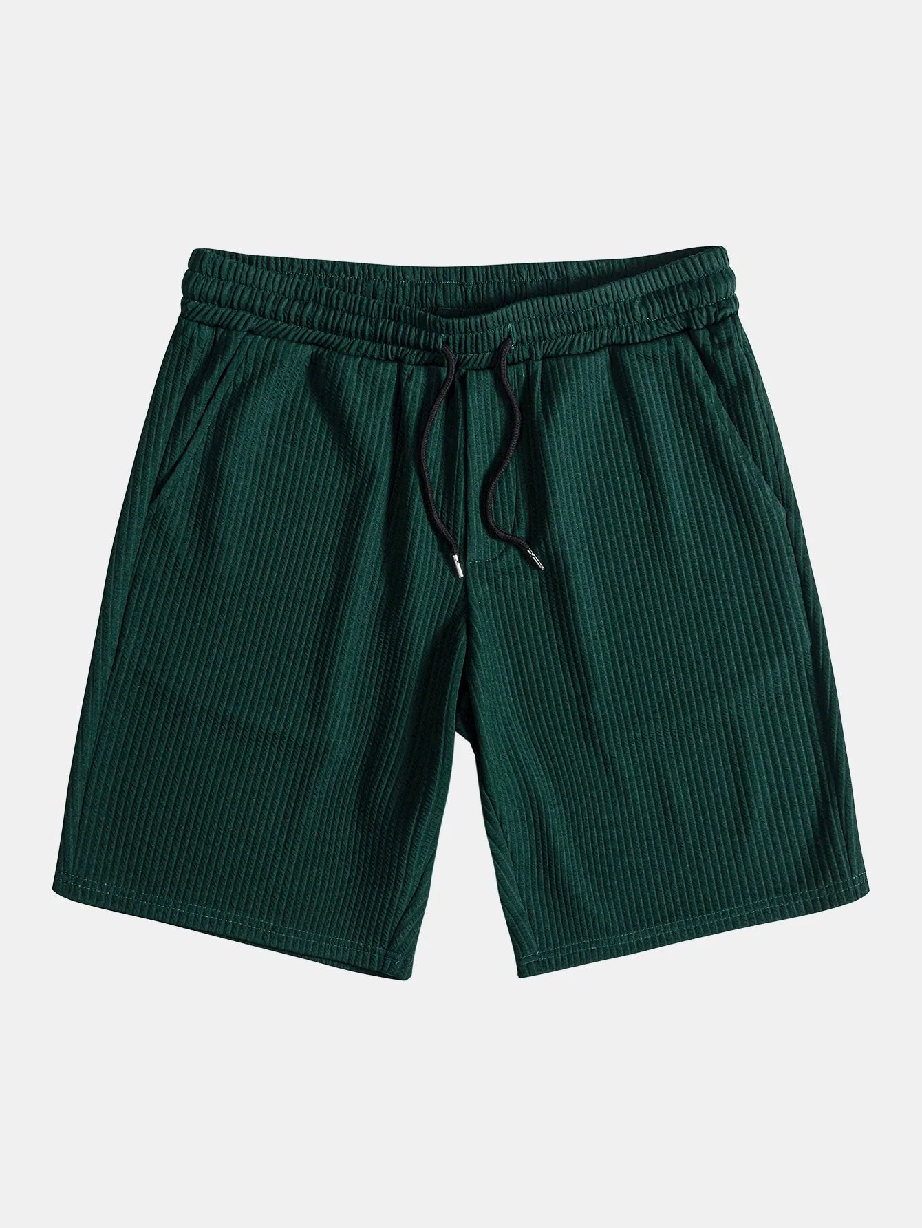 Carson® | Muscle Fit Ribbed Stand Collar Shirt & Shorts - Image 17