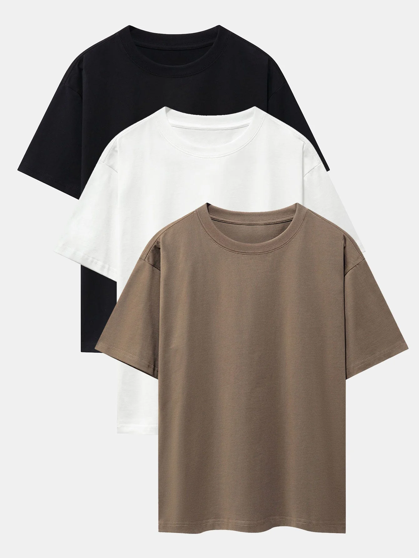 Carter® | 3 Pieces Basic Heavy Weight Drop Shoulder Oversize T-Shirts - Image 3