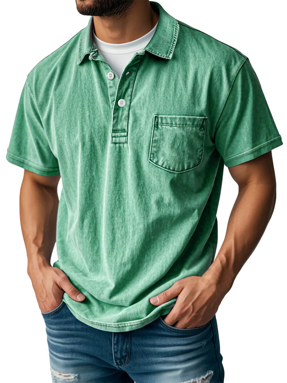 Carter® | Men'S Casual Vintage Polo Shirt - Image 3