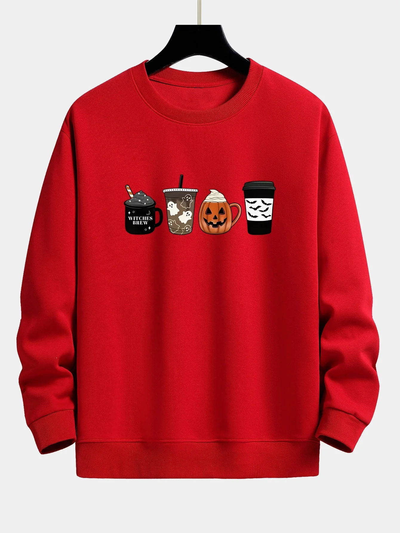 Casimiro® | Halloween Coffee Print Relax Fit Sweatshirt - Image 2