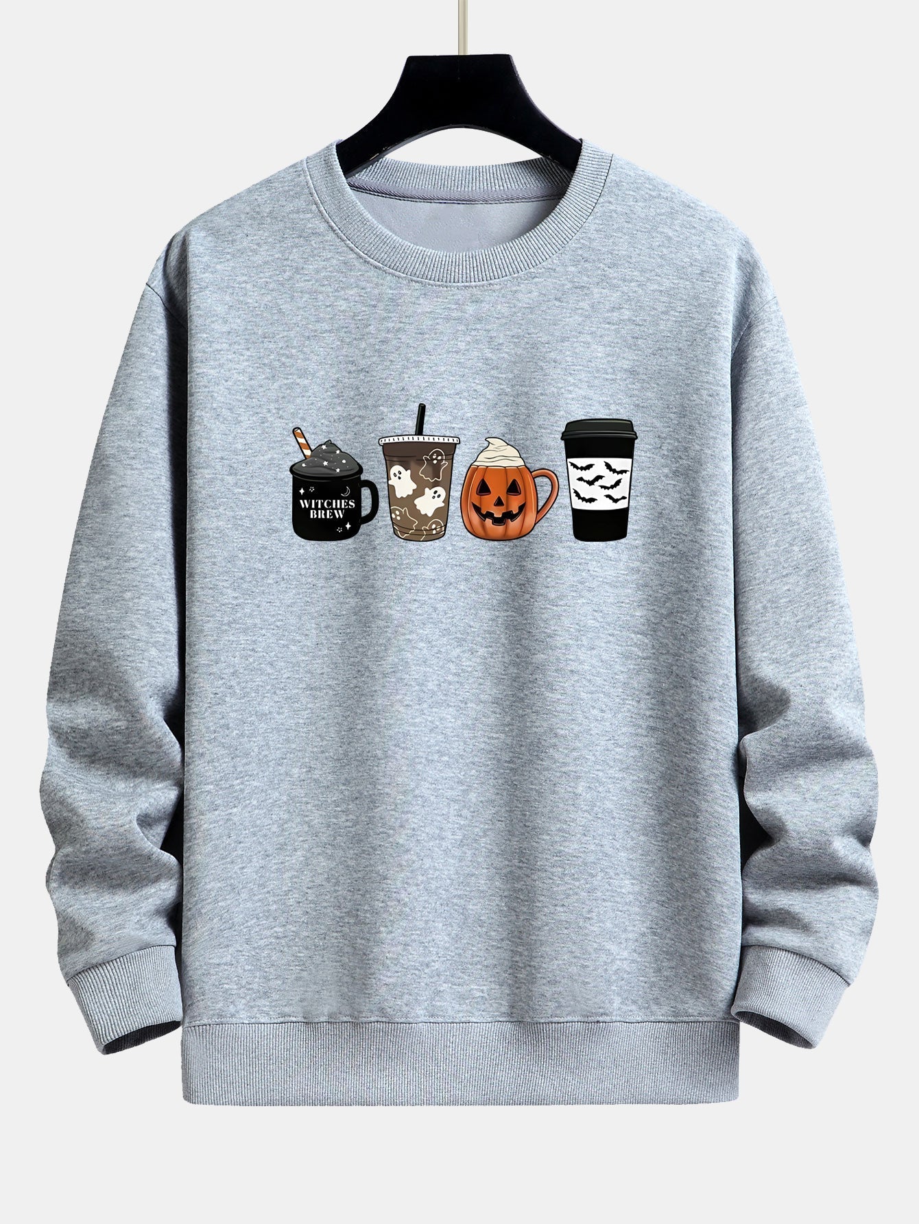 Casimiro® | Halloween Coffee Print Relax Fit Sweatshirt - Image 6